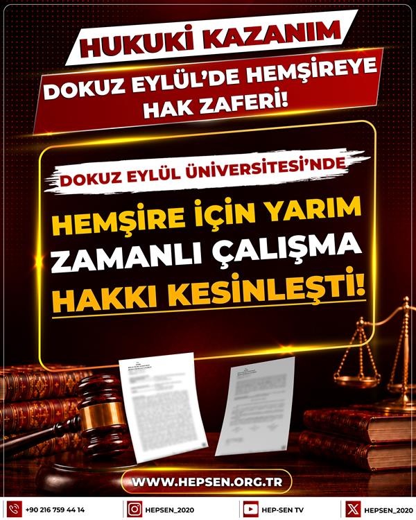 Dokuz Eylül Üniversitesi’nde Hemşire İçin Yarım Zamanlı Çalışma Hakkı Kesinleşti